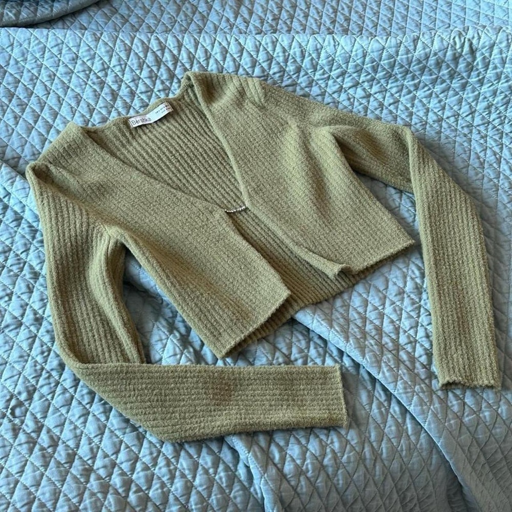 Bershka Khaki Women's Cardigan